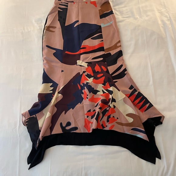 Pink Silk Midi Skirt size 6 Designer Juan Carlos Obando - Picture 4 of 9